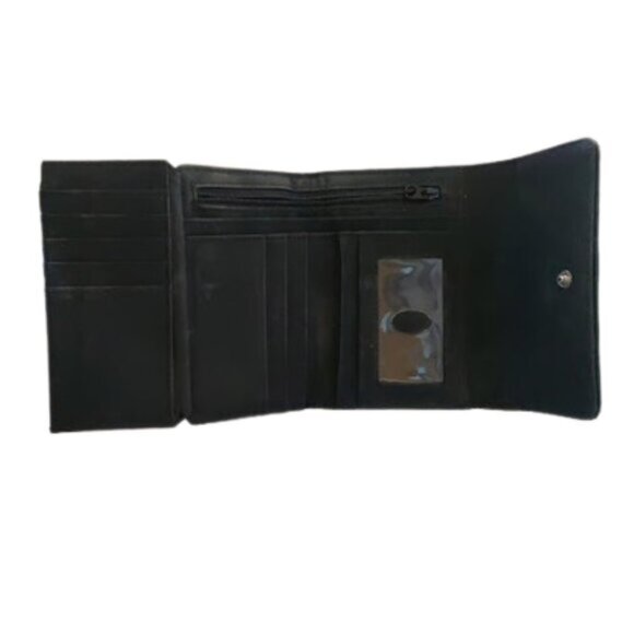 Black Trifold Monogram Wallet - Picture 5 of 7